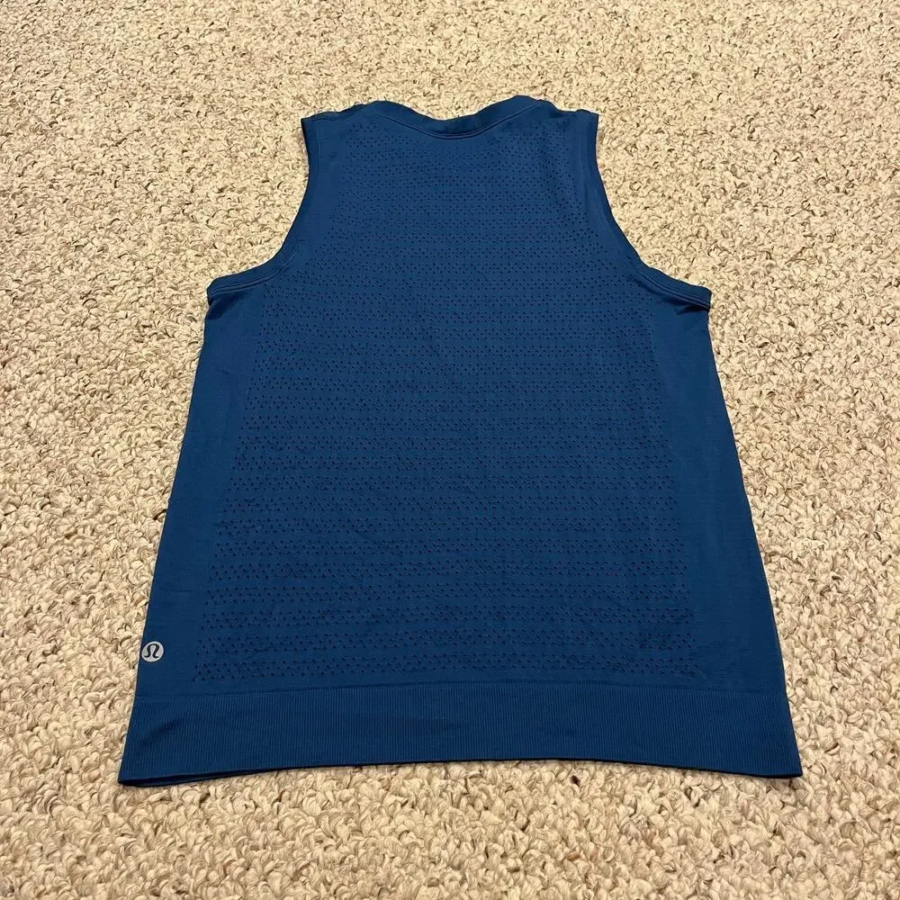 Lululemon Breeze By Muscle Tank Dark Blue 4/6 Athleisure Gym Workout Casual